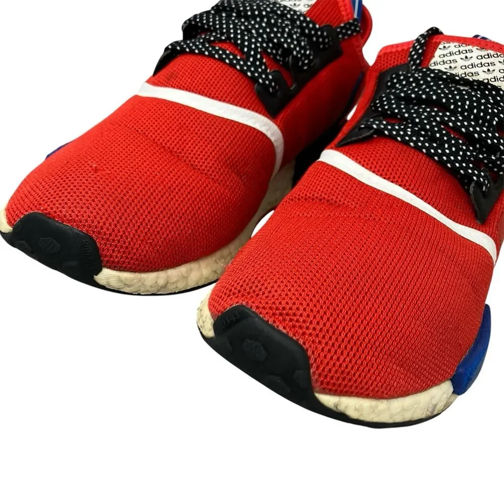 Adidas Sneakers Mens 10 Red‎ Black NMD R1 Boost Running FV5214 *Insoles Missing*